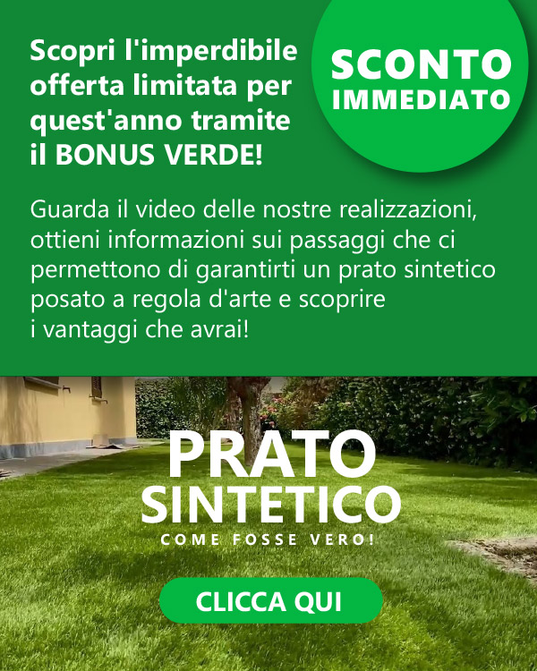 Prato sintetico di altissima qualità in offerta