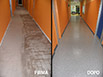 Pavimento vinilico omogeneo posato con prodotti Mapei EC1, antistatico, ignifugo. Esempio posato in un Ospedale.