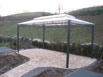 Gazebo su misura in ferro o alluminio, verniciato a caldo con copertura in pvc o tessuto.